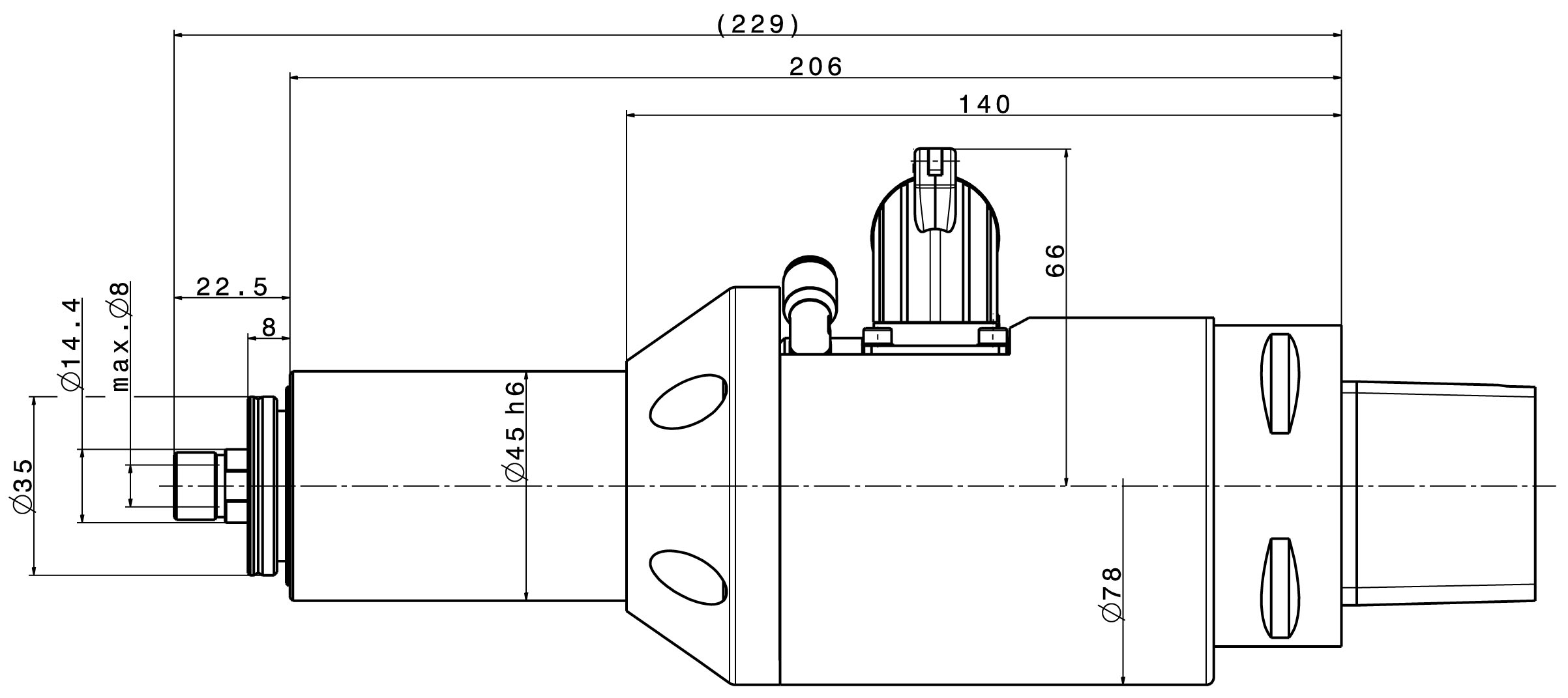 Type 4040 DC-S-CaptoC6 dimensions