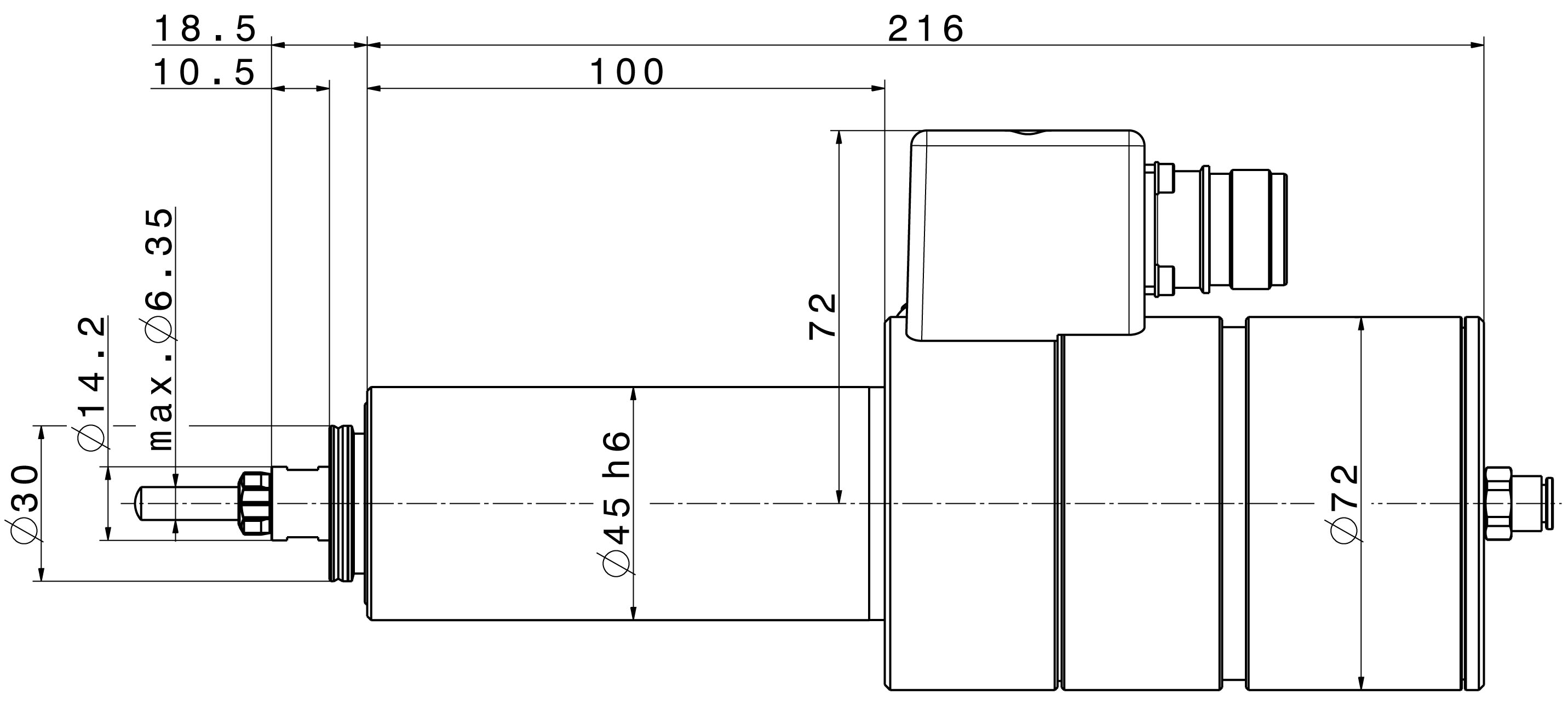 Type 4041 DC-S dimensions