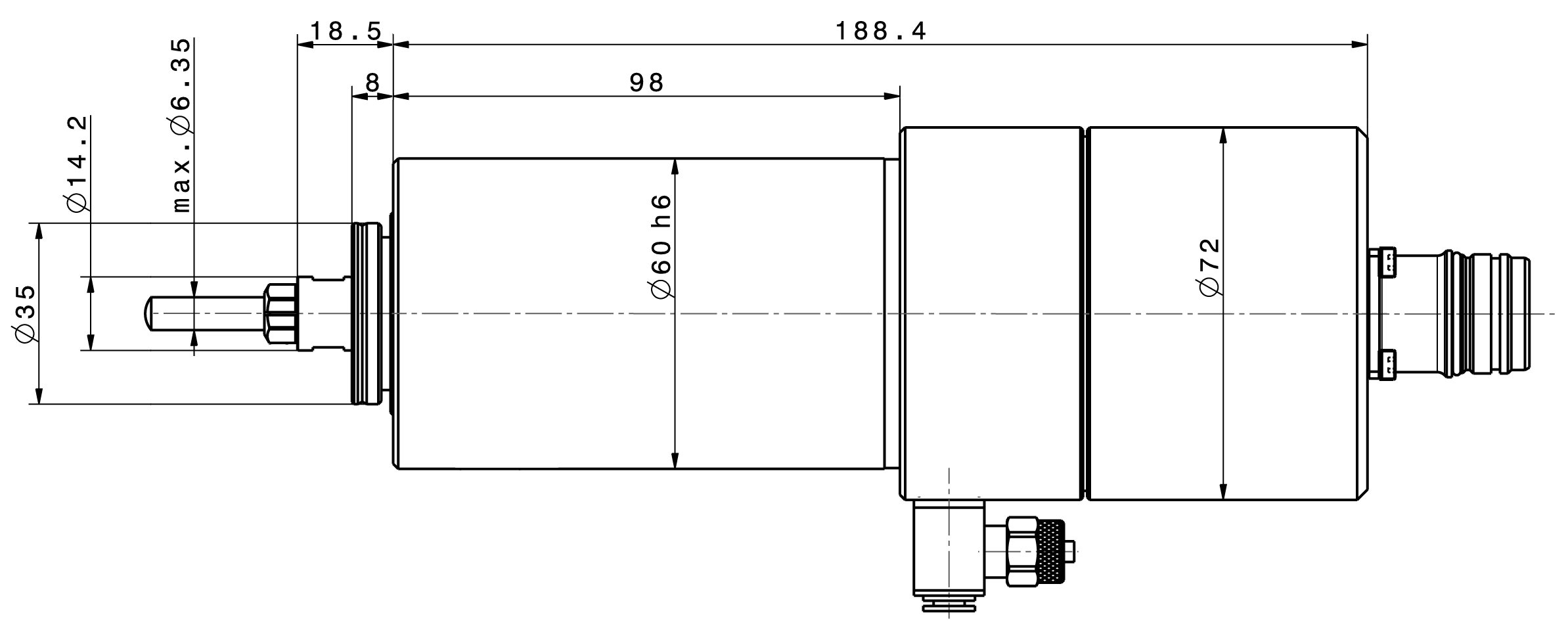 Type 4060 DC-S dimensions