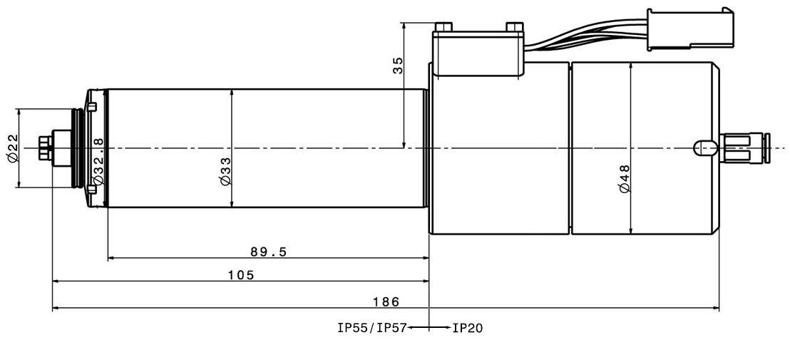 Type 4033 AC-ESD-LS-ST-60-CS dimensions