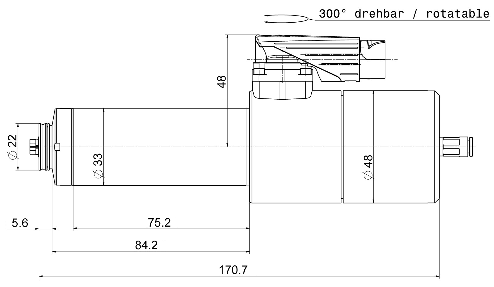 Type 4033 DC dimensions